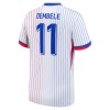 Camiseta de fútbol Francia Dembele 11 Segunda Equipación Euro 2024 - Hombre